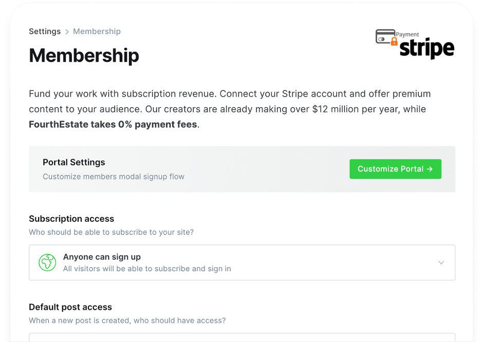 Collect payments from readers via Stripe & PayPal